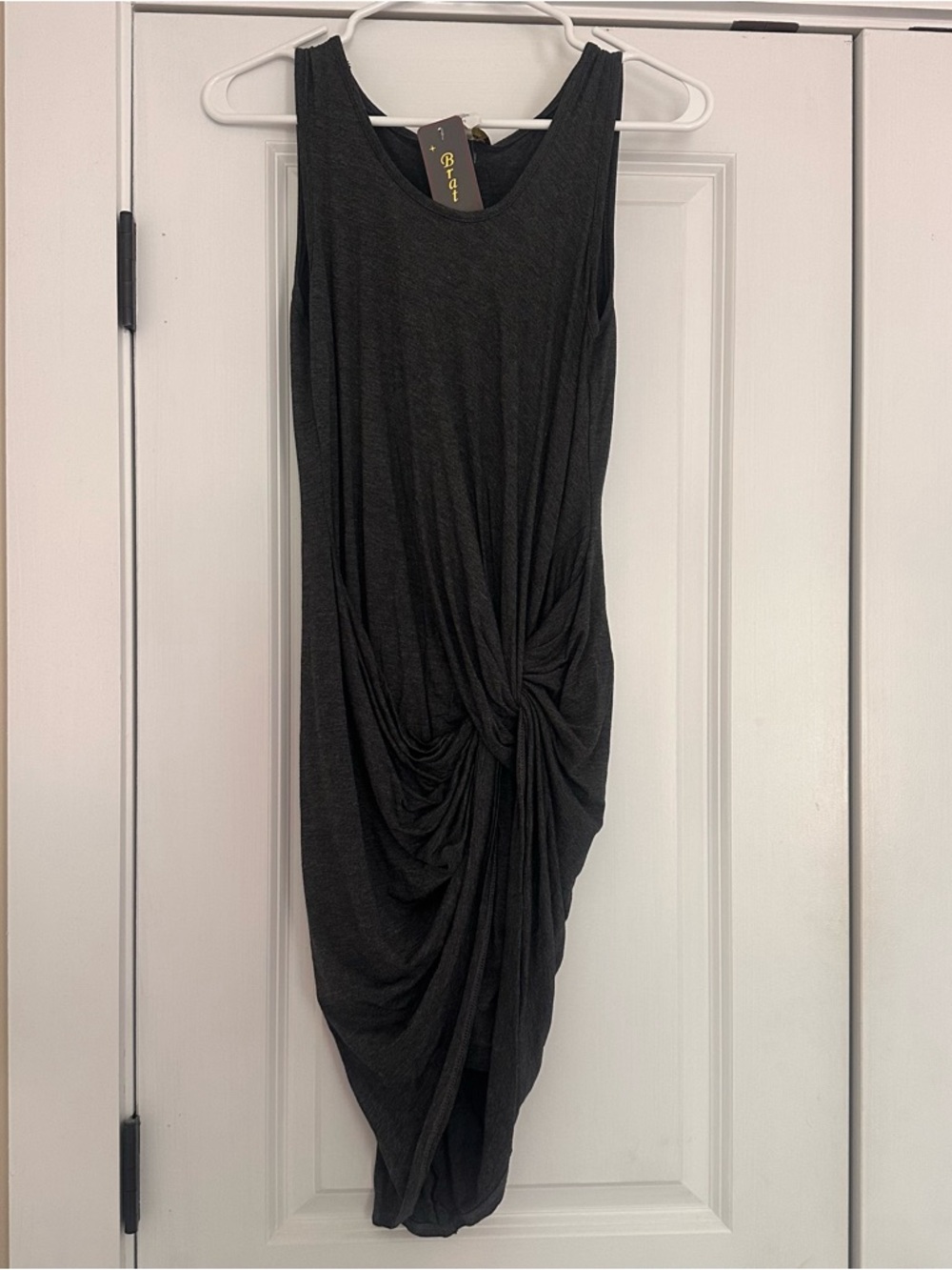 Brat Star Charcoal Knotted Midi Top